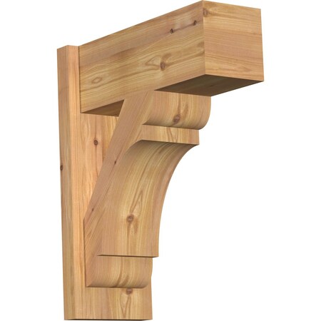 Ekena Millwork Olympic Block Smooth Outlooker, Western Red Cedar, 7 1/2"W x 18"D x 22"H OUT08X18X22OLY05SWR